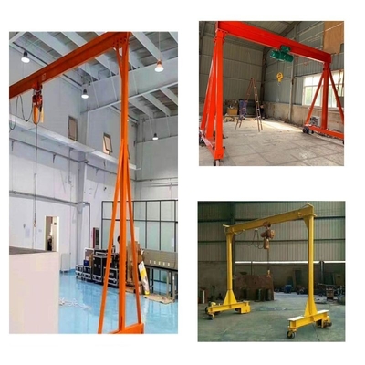La mini grue de portique de marche électrique adaptée aux besoins du client d'envergure 4 roule une grue de portique de cadre