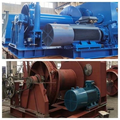 double charge bleue de capacité de Marine Electric Winch With 500KN de treuil de bateau du tambour 380V