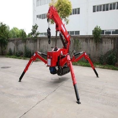 Boom télescopique en porte-à-faux de Mini Gasoline Crawler Crane 1ton avec à télécommande