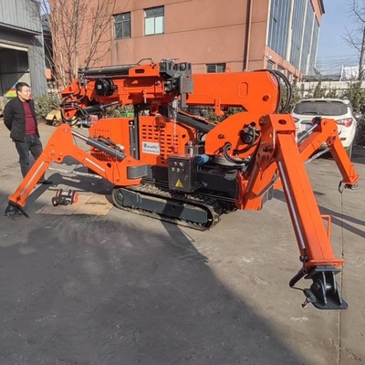 Puissance de la batterie de 3 t 9,7 m Hauteur de levage Crawler Spider Crane avec panier rotatif