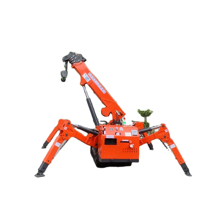 Crane à araignée mini électrique de 12 tonnes à téléscope en acier jaune/rouge/vert