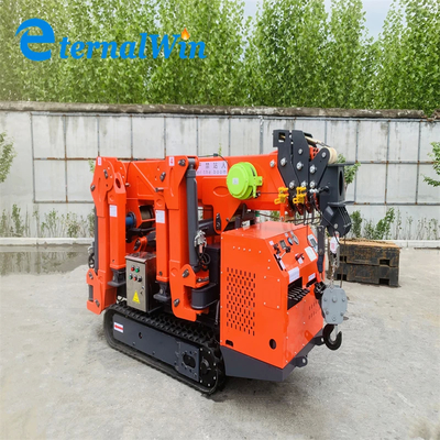 Crane électrique et diesel Spider Crawler Mini avec couleur jaune / rouge / bleu / noir ou vert