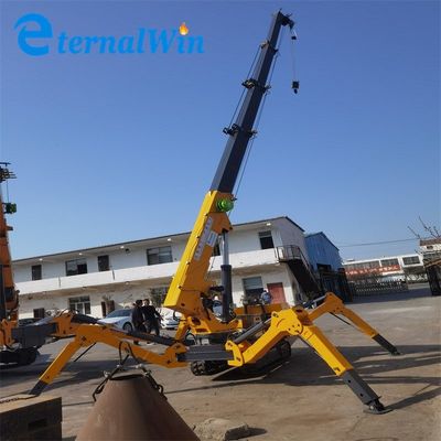 Grue araignée électrique et diesel de 3 tonnes avec construction de corps en acier