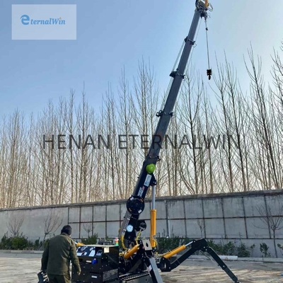 Mini-grue araignée de 3 tonnes avec flèche télescopique et moteur diesel
