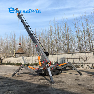 Rayon de travail maximal de 8,6 m, grue araignée diesel de 5 tonnes pour les projets de construction lourde