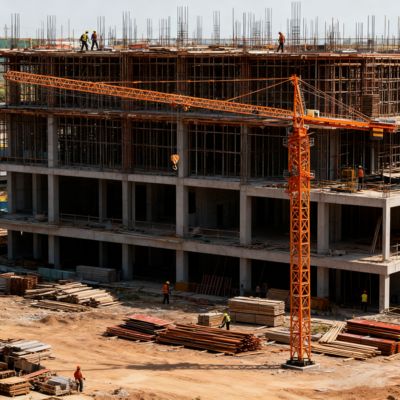 Machine de levage à grue 10 t Tourneau auto-élevé pour la construction résidentielle