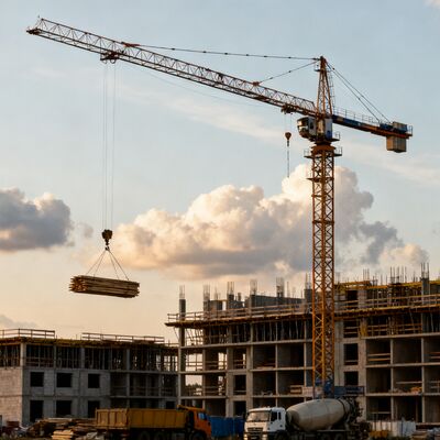 Grue de levage 0.5mmin robuste personnalisée, grue à tour industrielle conçue pour les charges lourdes et la manutention des matériaux