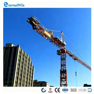 Grue à tour à sommet plat avec dispositifs de sécurité pour la construction de gratte-ciel à faible coût