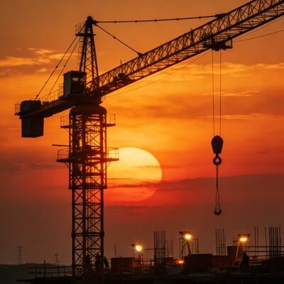 Vitesse de translation de 0 à 50 m/min, capacité de levage de la grue à tour de 10T et vitesse de montée de 0,5 m/min, conçue pour le déplacement de matériaux