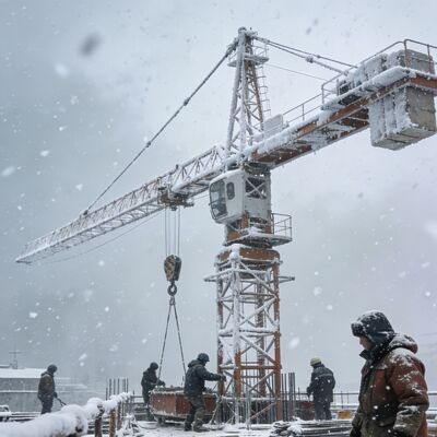 Crane à tour personnalisée avec inclinaison 0-0.64rmin et levage 80 40mmin Conçue pour les opérations de lourde charge